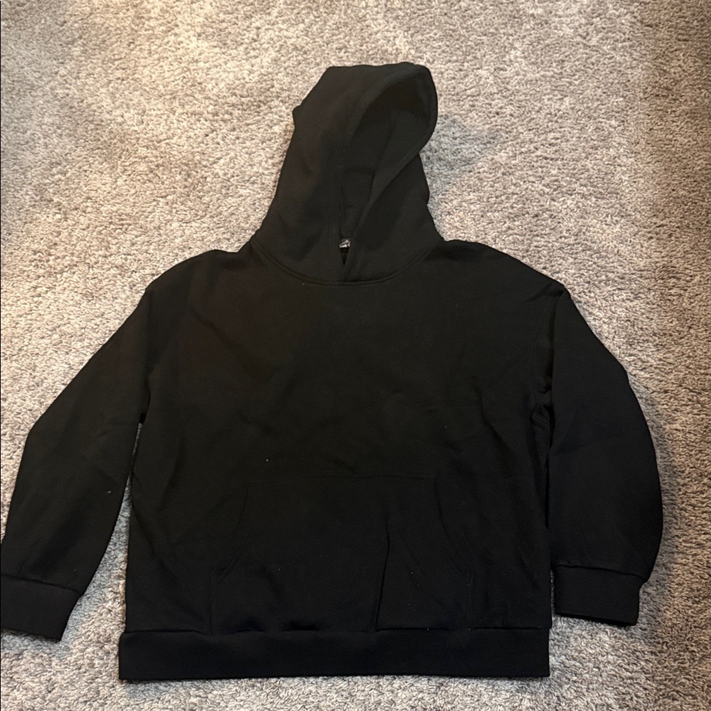 Women's Black Hooded Oversized Sweatshirt